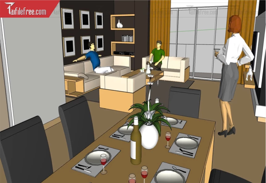 File 3D Sketchup Bàn Anư _SK651