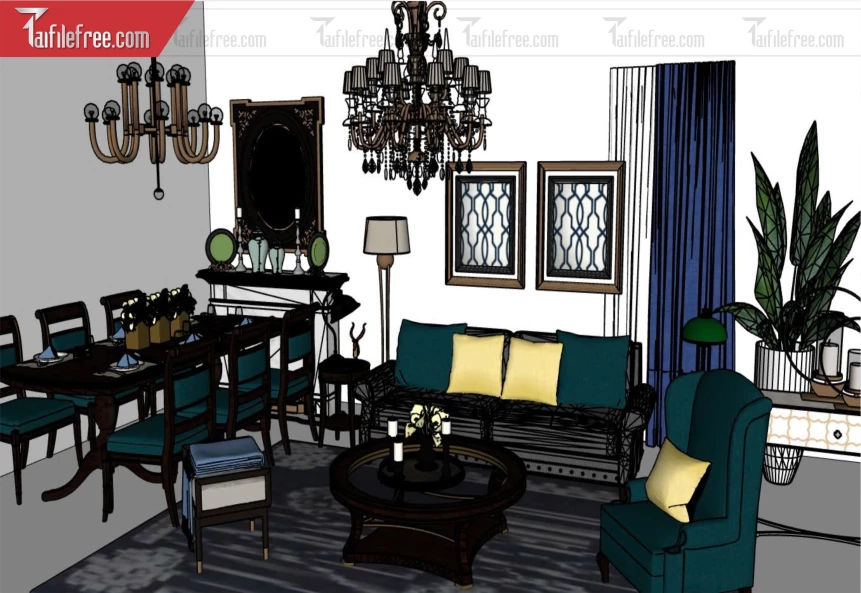 File 3D Sketchup Phòng Khách _SK655