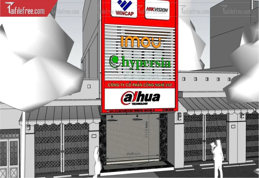 File 3D Sketchup Cửa Hàng Xe_SK704