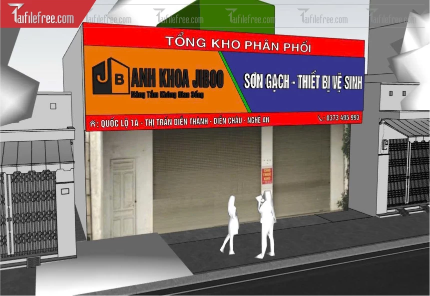 File 3D Sketchup Cửa Hàng Gạch_SK705