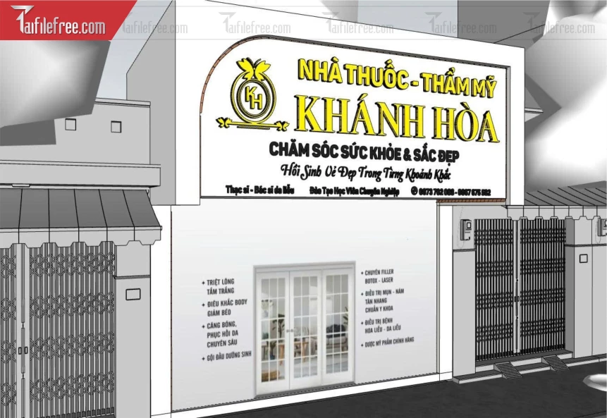 File 3D Sketchup Cửa Hàng Thuốc_SK710