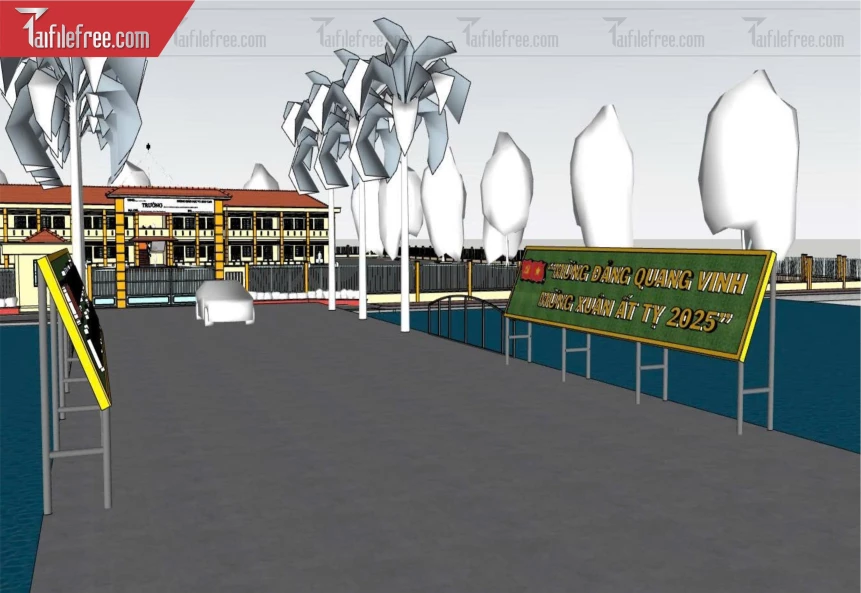 File 3D Sketchup Nhà Trường_SK719