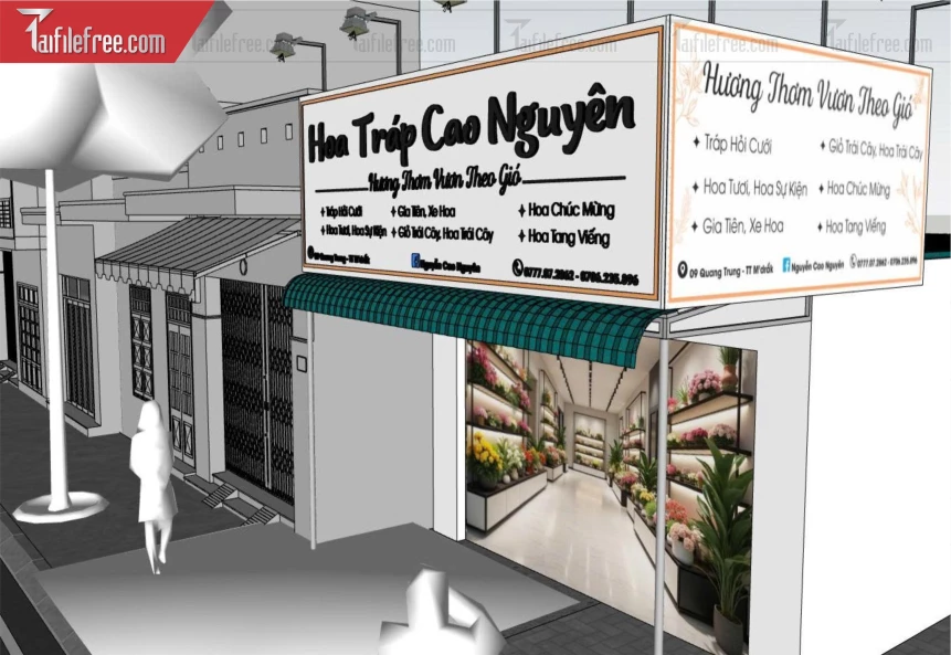 File 3D Sketchup Tiệm Hoa_SK728