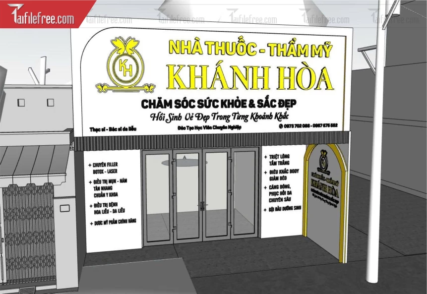 File 3D Sketchup Bảng Hiệu Nhà Thuốc_SK732