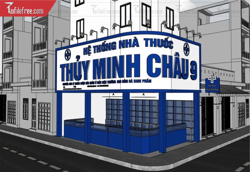 File 3D Sketchup Nhà Thuốc Minh Châu_SK751