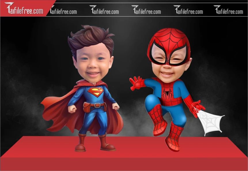 Mẫu Chipi Sinh Nhật Siêu Nhân Nhện Đẹp, Dễ Thương_SNA110