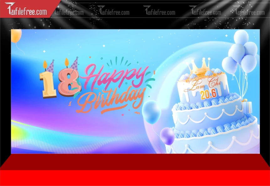 Mẫu Backdrop, Background Sân Khấu Sinh Nhật Đẹp- Sang Trọng SNA100