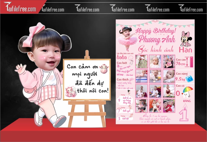 File Vector Bảng Tên Sinh Nhật, Chipi Sinh Nhật_SNA106