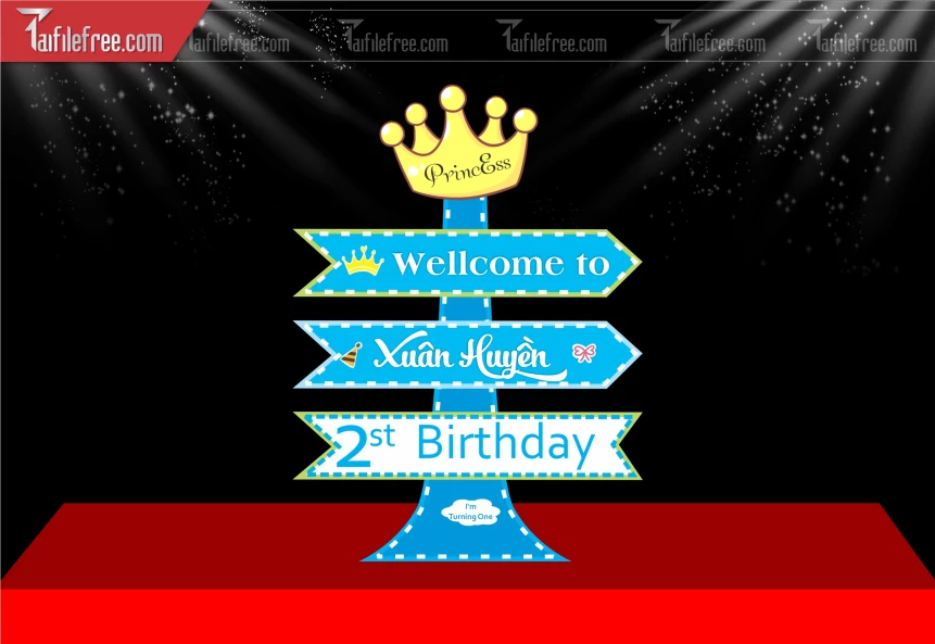 Cột Chỉ Dẫn - Decor  Mẫu Sinh Nhật_SNA122