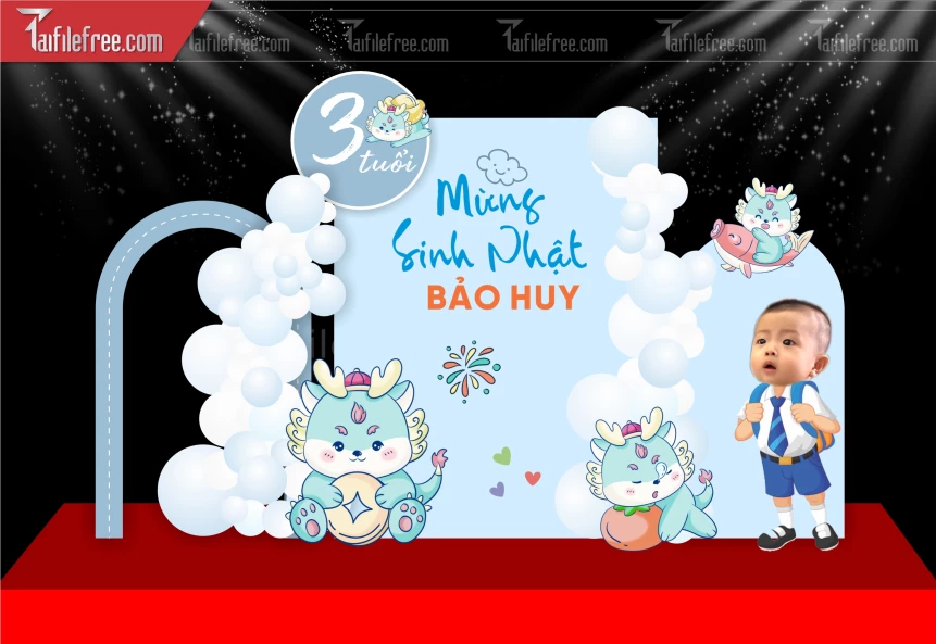 Mẫu Backdrop, Background Sân Khấu Sinh Nhật_SNA126