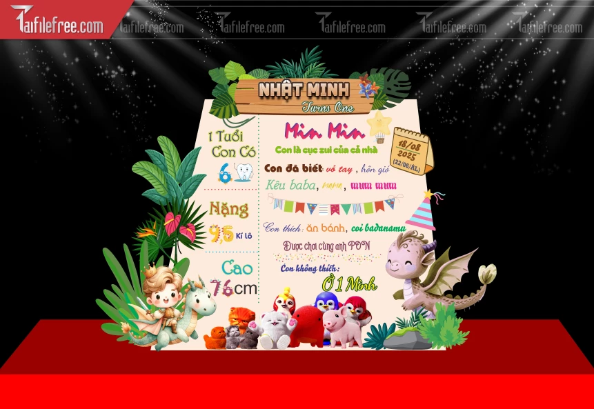 Mẫu Backdrop, Background Sân Khấu Sinh Nhật_SNA127