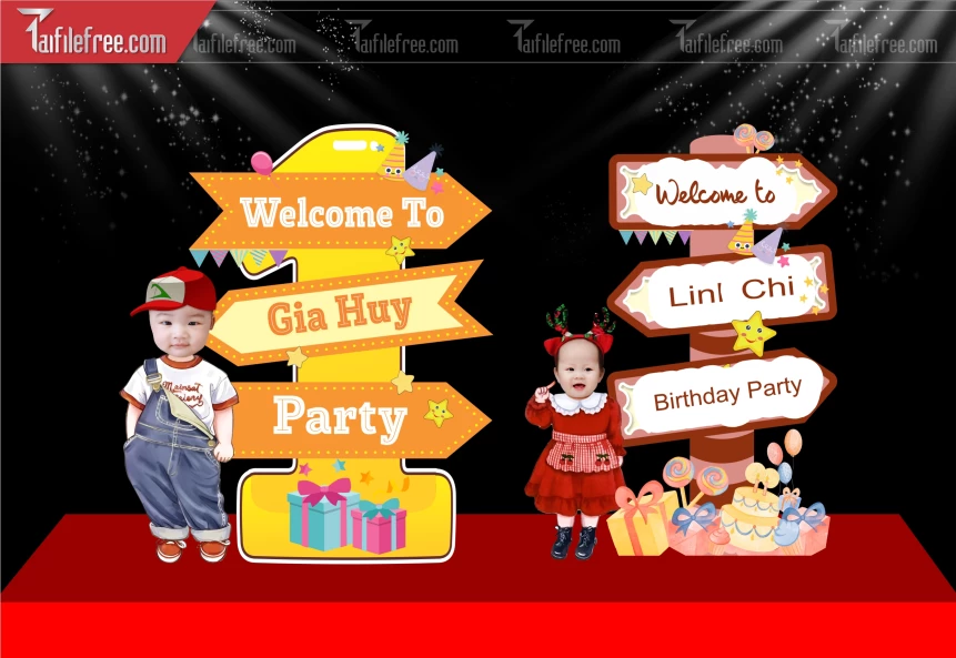 Cột Chỉ Dẫn - Decor  Mẫu Sinh Nhật_SNA129