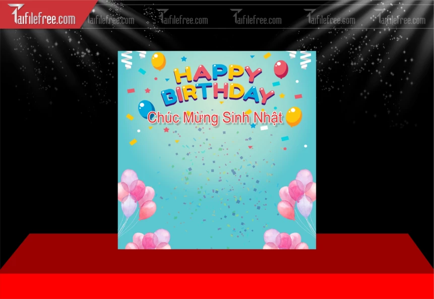 Mẫu Trang Trí Phông Nền Sinh Nhật_SN141