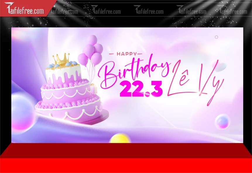 Mẫu Backdrop, Background Sân Khấu Sinh Nhật Đẹp- Sang Trọng SNA98