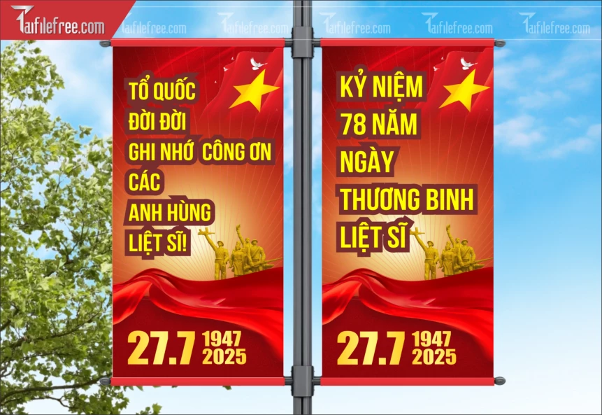 Phướn Kỷ Niệm Ngày Thương Binh Liệt Sĩ_TBS66