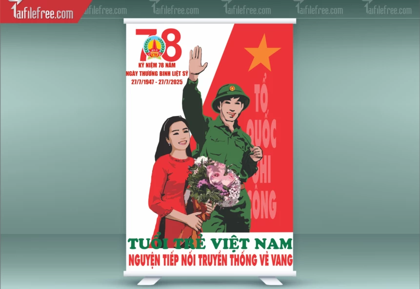 Mẫu Standee Kỷ Niệm Ngày Thương Binh Liệt Sĩ_TBS71