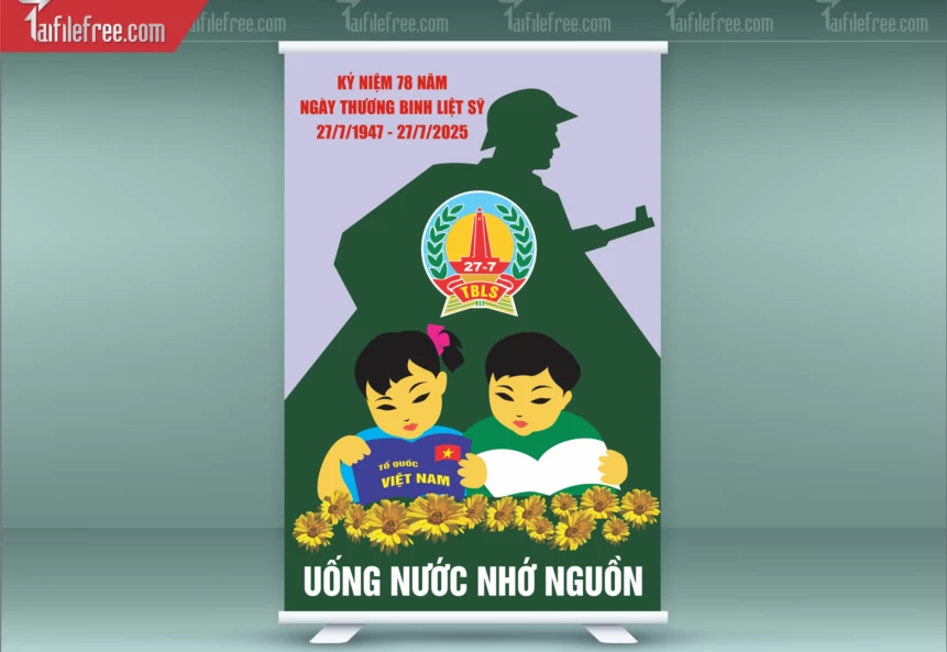 Mẫu Standee Kỷ Niệm Ngày Thương Binh Liệt Sĩ_TBS73