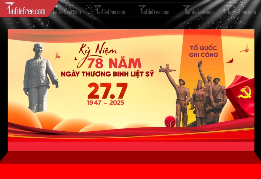 Phông Nền Kỷ Niệm Ngày Thương Binh Liệt Sĩ_TBS79