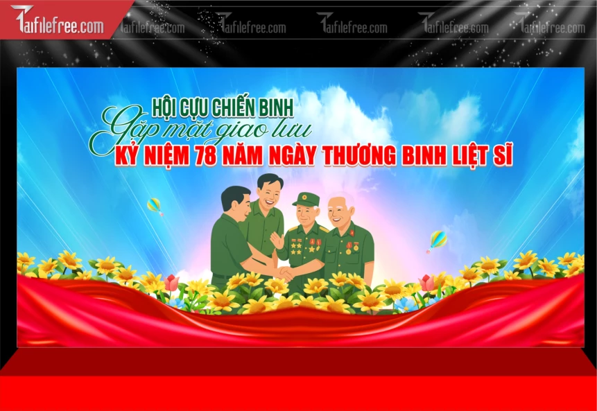 Phông Nền Kỷ Niệm Ngày Thương Binh Liệt Sĩ_TBS80