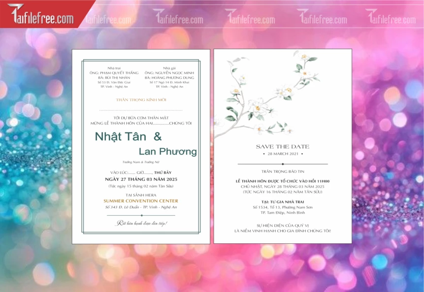 Mẫu Thiệp Cưới Đẹp File Vector_TC104