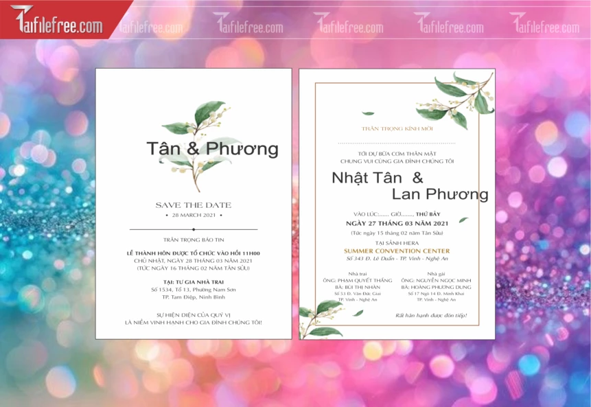 Mẫu Thiệp Cưới Đẹp File Vector_TC107