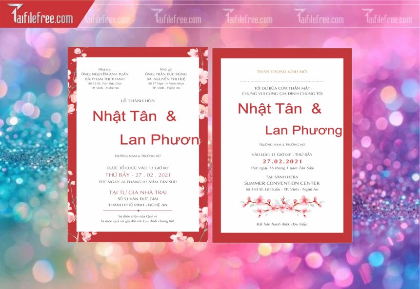 Mẫu Thiệp Cưới Đẹp File Vector_TC108
