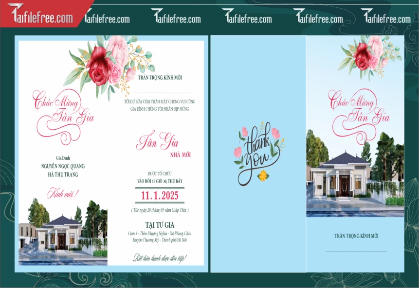 Mẫu Thiệp Cưới Đẹp File Vector_TC153
