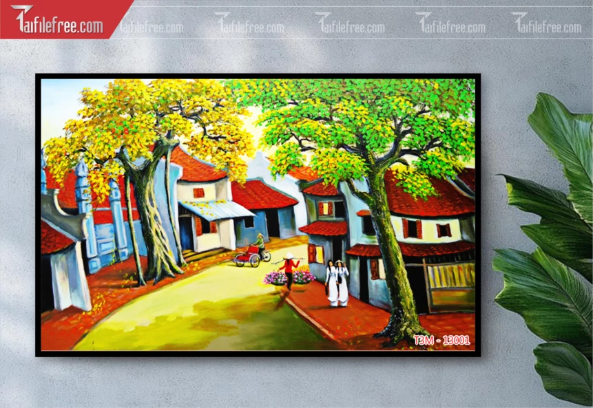 Tranh Phong Cảnh Nông Thôn Đẹp_TC38