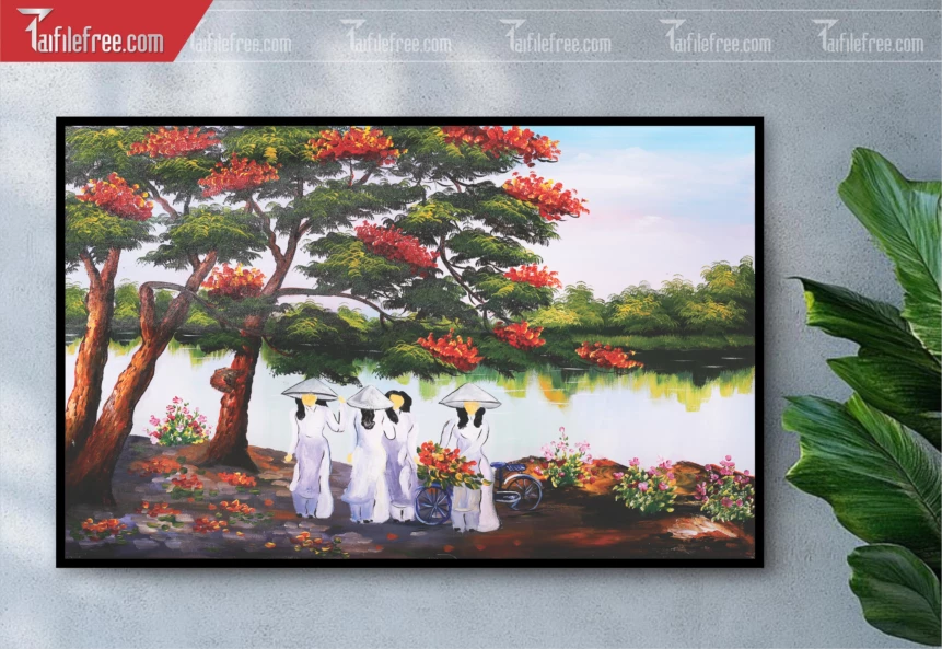 Tranh Phong Cảnh Nông Thôn Đẹp_TC41