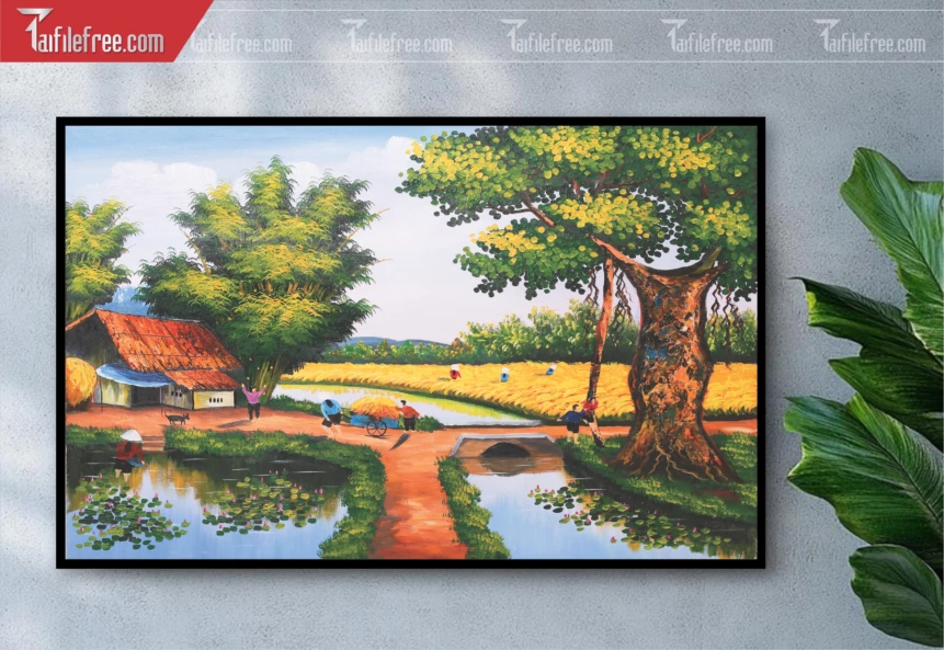 Tranh Phong Cảnh Nông Thôn Đẹp_TC46