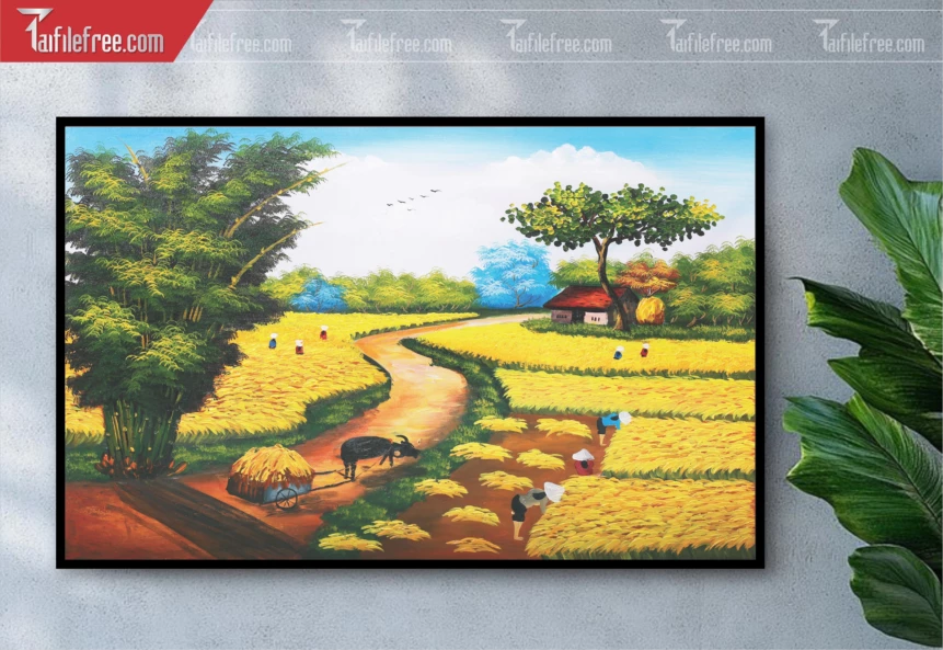 Tranh Phong Cảnh Nông Thôn Đẹp_TC48