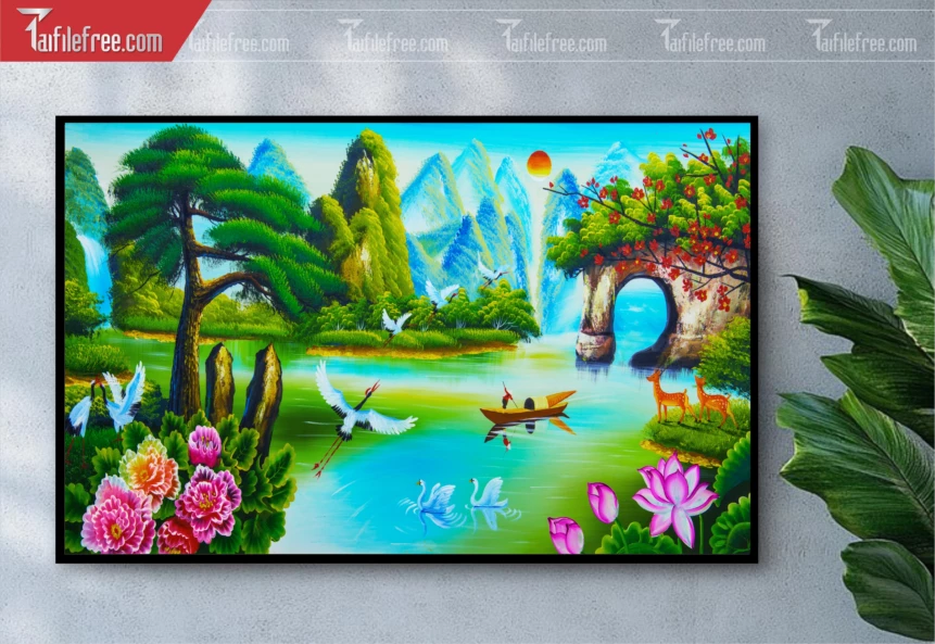 Tranh Phong Cảnh Nông Thôn Đẹp_TC49