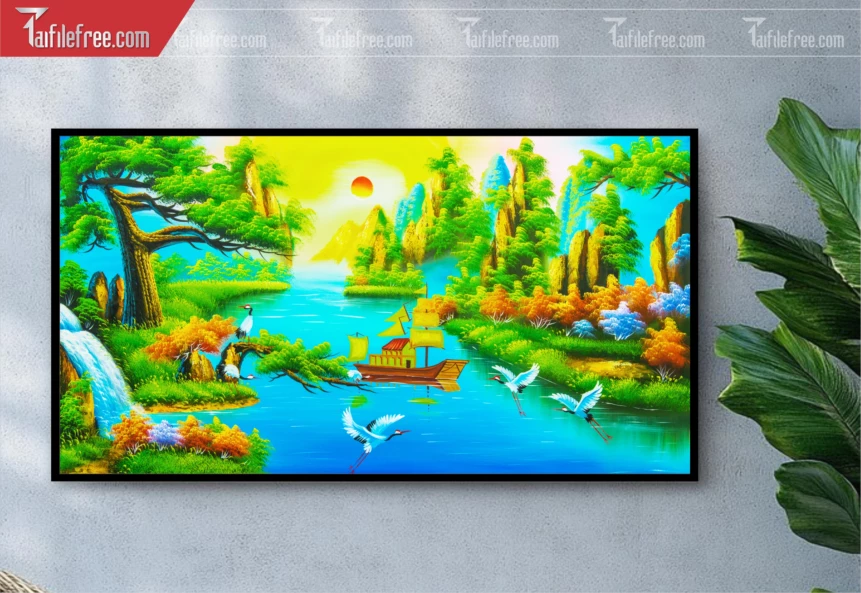 Tranh Phong Cảnh Nông Thôn Đẹp_TC50