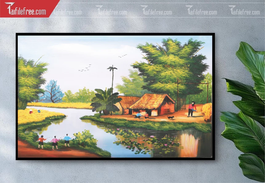 Tranh Phong Cảnh Nông Thôn Đẹp_TC51