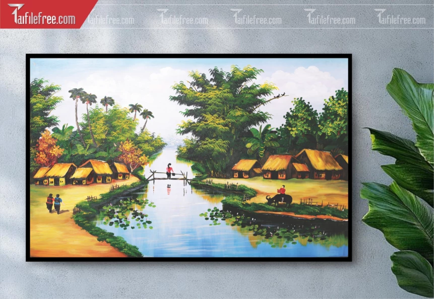 Tranh Phong Cảnh Nông Thôn Đẹp_TC56