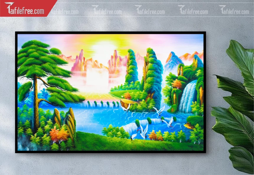 Tranh Phong Cảnh Nông Thôn Đẹp_TC60