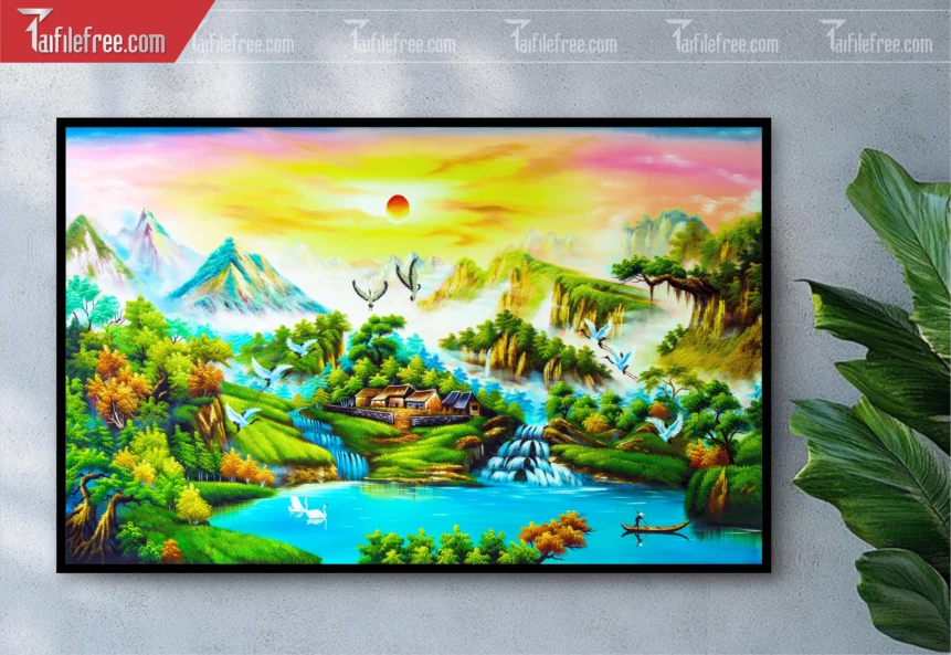 Tranh Phong Cảnh Nông Thôn Đẹp_TC61