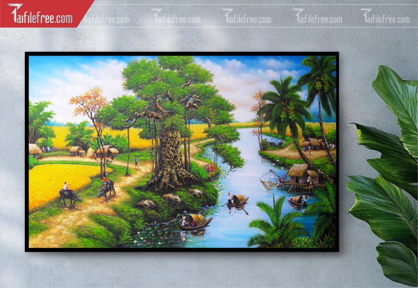 Tranh Phong Cảnh Nông Thôn Đẹp_TC62