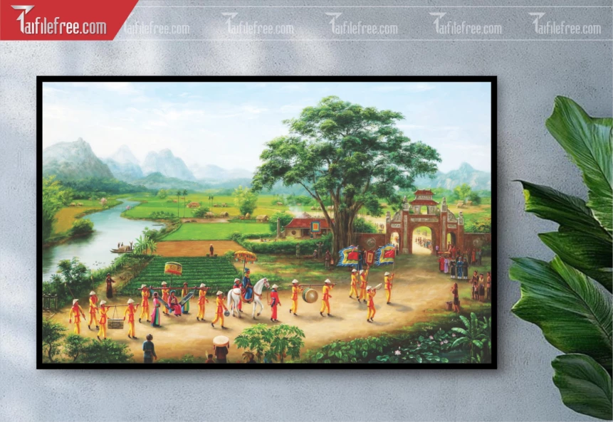 Tranh Phong Cảnh Nông Thôn Đẹp_TC67