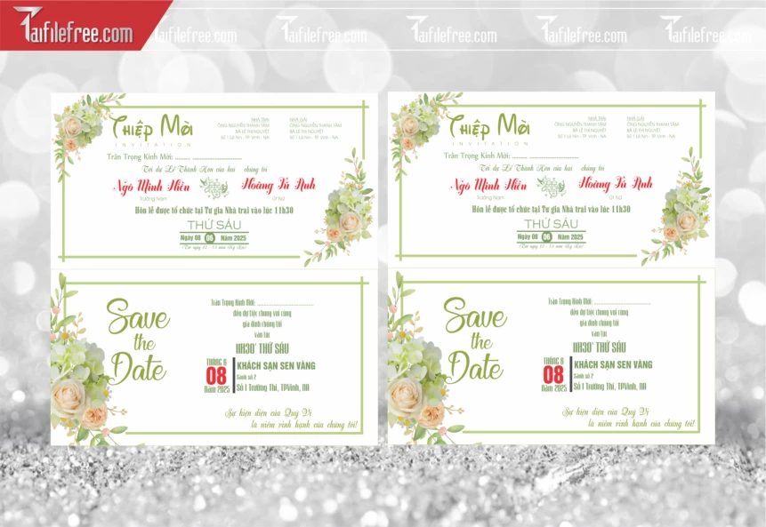 Mẫu Thiệp Cưới Đẹp File Vector_TC75