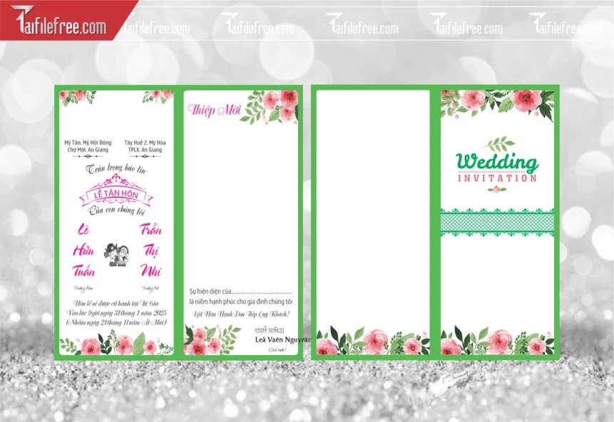 Mẫu Thiệp Cưới Đẹp File Vector_TC83