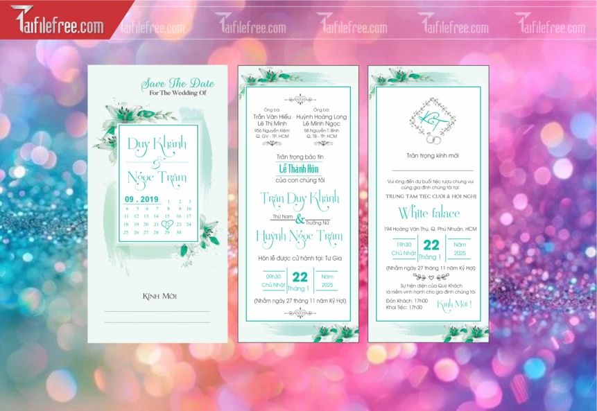 Mẫu Thiệp Cưới Đẹp File Vector_TC91