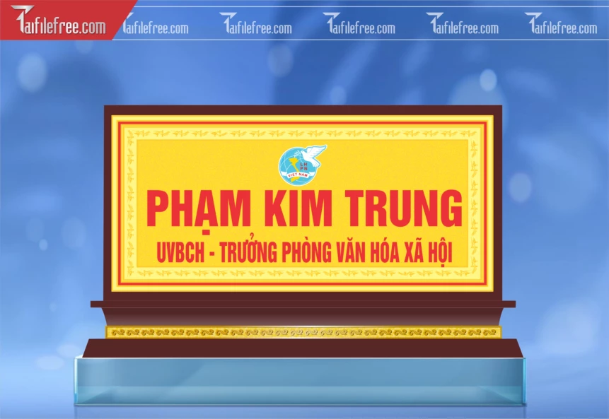 Biển Chức Danh Trưởng Phòng Văn Hóa Xã Hội_TD_266