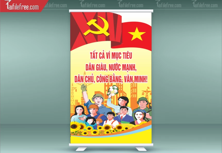 Standee Chào Mừng Đại Hội Đảng Lần Thứ 14_TD276