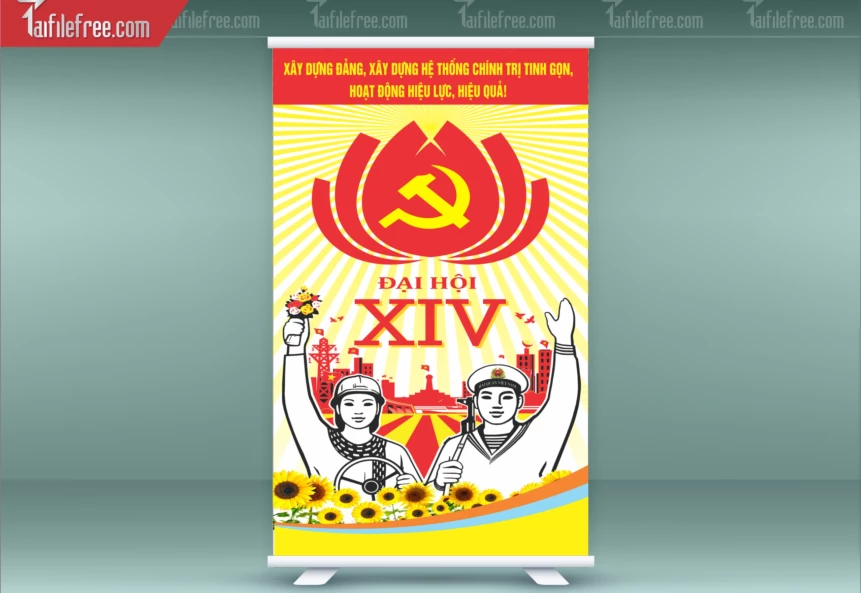 Standee Chào Mừng Đại Hội Đảng Lần Thứ 14_TD282