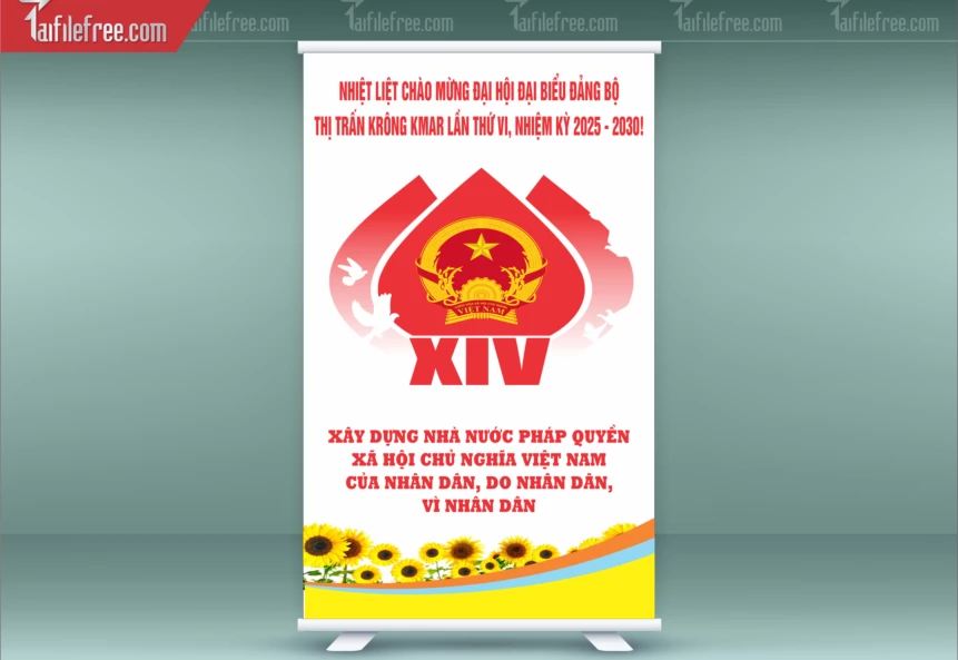 Standee Chào Mừng Đại Hội Đảng Lần Thứ 14_TD287