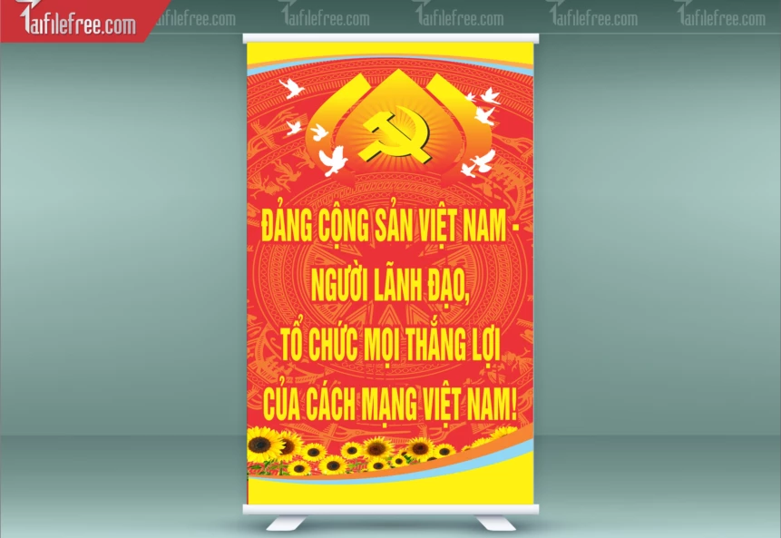 Standee Chào Mừng Đại Hội Đảng Lần Thứ 14_TD291