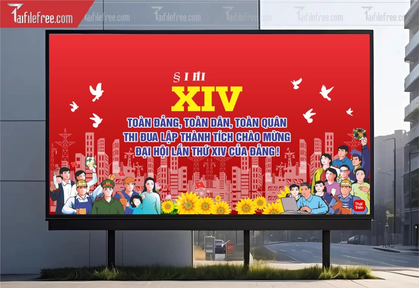 Pano Chào Mừng Đại Hội Đảng Lần Thứ XIV_TD298