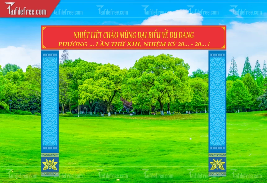 Cổng Nhiệt Liệt Chào Mừng Đại Biểu Về Dự Đảng_TD300