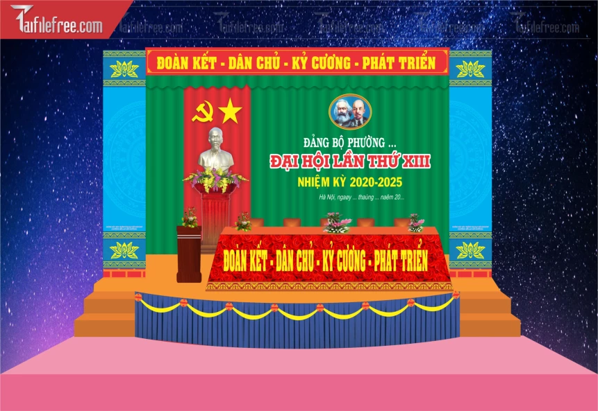Background Nhiệt Liệt Chào Mừng Đại Hội_TD316